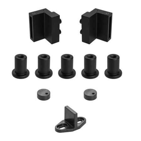 Posuvný systém MP VINTAGE 2 s tlmičom a koľajnicou 2m (BS - Čierna matná)