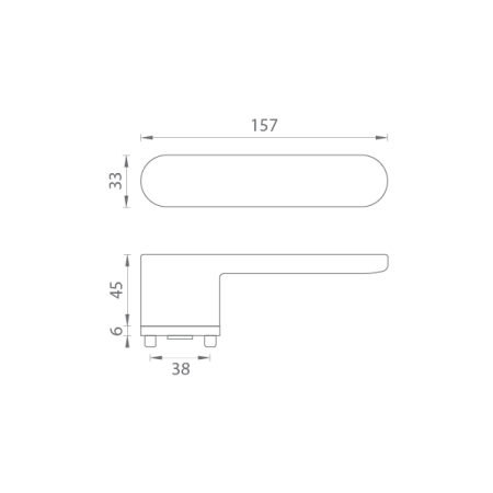 Dverové kovanie MP MPK - IMPRESSA - OR (HNM - Hnedá matná)