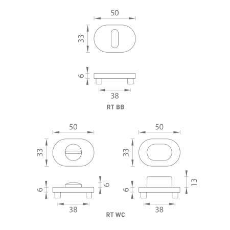 Dverové kovanie MP MPK - IMPRESSA - OR (HNM - Hnedá matná)