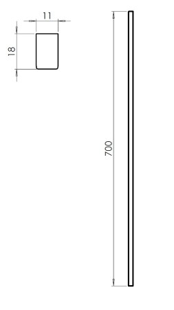ÚCHOPNÁ LIŠTA MP PLANEO GS 49011 (Grafit čierna)