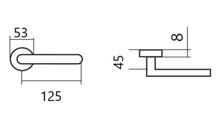 Dverové kovanie TWIN KLESO HR H 1735S KOV (E)