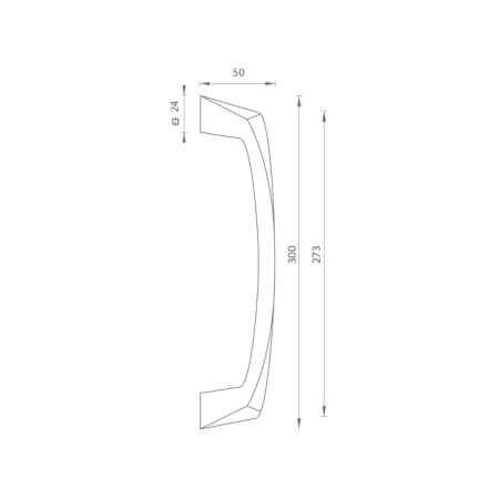 Dverné madlo MP CRYSTAL (OCS - Chróm brúsený)