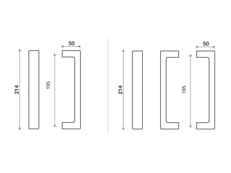 Madlo TWIN TUKE PI 2007 - dĺžka 214 mm, rozstup 195 mm (CM)