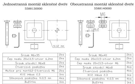 Dverné madlo ROSTEX GAMA (čierne) - jednostranné