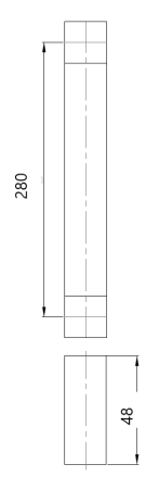 Dverné madlo TWIN FOSIL 304/280mm (CM)