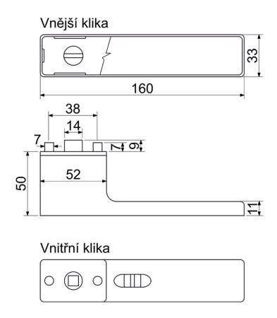 Dverové kovanie RICHTER RK.S2.LIBERA (čierna)