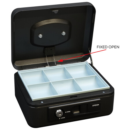 Oceľová pokladnička s páčkou RICHTER LC.200 (čierna matná)