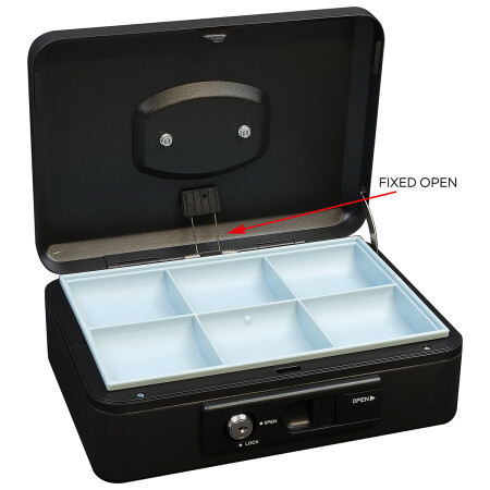 Oceľová pokladnička s páčkou RICHTER LC.250 (čierna mat)