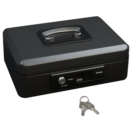 Oceľová pokladnička s páčkou RICHTER LC.250 (čierna mat)