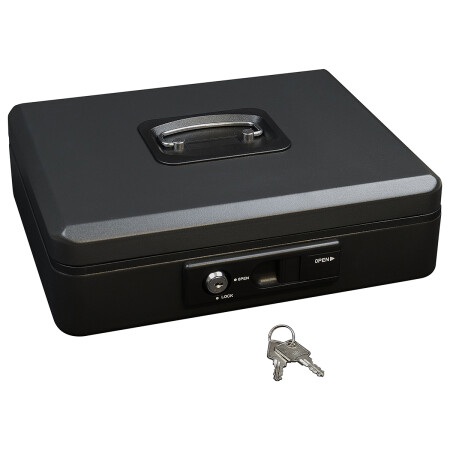 Oceľová pokladnička s páčkou RICHTER LC.300 (čierna matná)