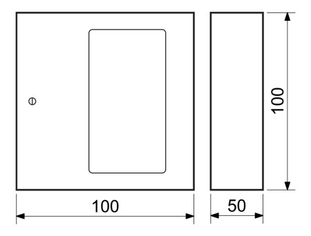 Požiarna oceľová skrinka so sklom na spoločný uzáver - SU RICHTER TS.1010.G.SU (červená)
