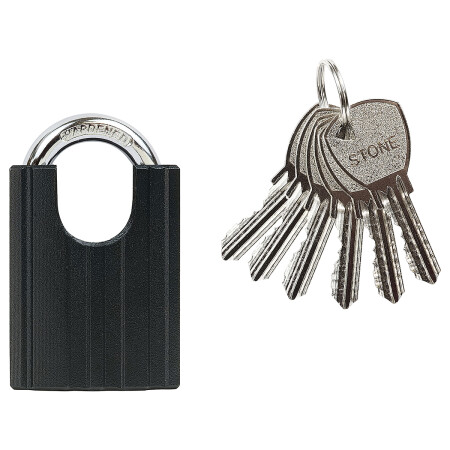 Oceľový visiaci zámok s krytom strmeňa RICHTER RV.STONE.50