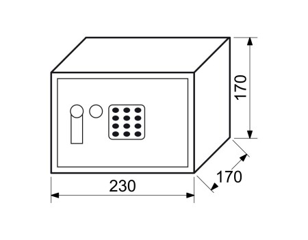 Oceľový trezor s elektronickým zámkom RICHTER RS.17.EDK