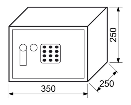 Oceľový trezor s elektronickým zámkom RICHTER RS.25R.EDK