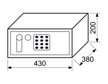 Oceľový trezor s elektronickým zámkom RICHTER RS.20.EDK.LAP