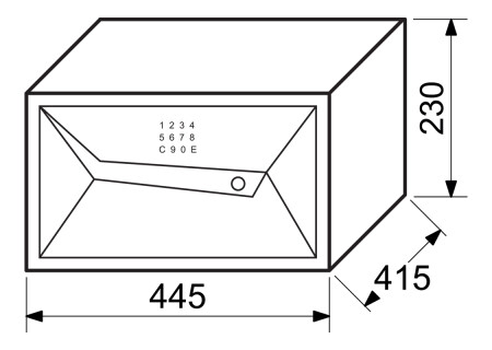 Oceľový sejf s elektronickým zámkom na číselný kód a odtlačok prsta RICHTER RS.23.DE.FIN
