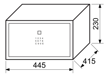 Oceľový sejf s elektronickým zámkom na číselný kód a odtlačok prsta RICHTER RS.23.LUX.FIN