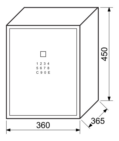 Oceľový sejf s elektronickým zámkom na číselný kód a odtlačok prsta RICHTER RS.45.LUX.FIN