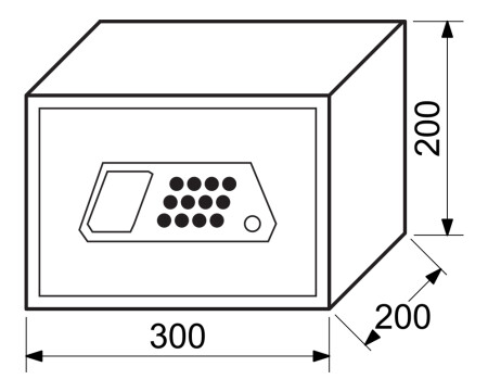 Oceľový trezor s elektronickým zámkom na odtlačok prsta RICHTER RS.20.GA.FIN