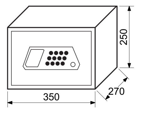 Oceľový trezor s elektronickým zámkom na odtlačok prsta RICHTER RS.25.GA.FIN