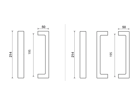 DVERNÉ MADLO TWIN TUKE Pi2007 (RC) - dĺžka 214 mm, rozstup 195 mm