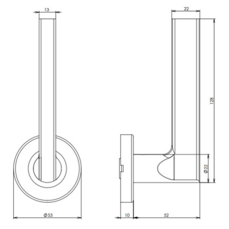 Dverné kovanie HOLAR MT 13 s guľou a rozetou (nerez)