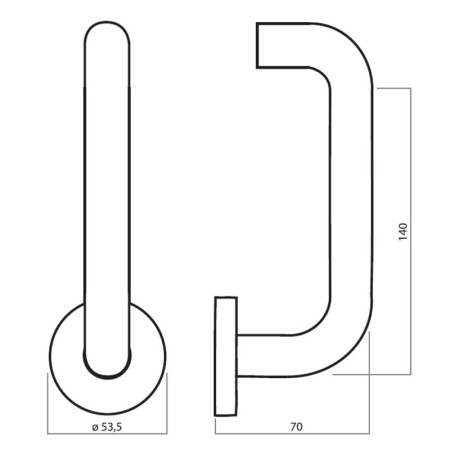 Dverné kovanie HOLAR MT 02 (nerez)