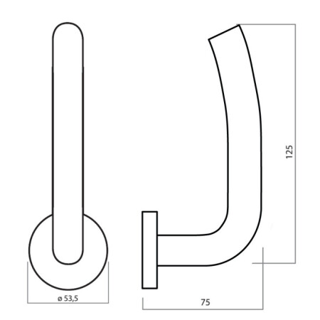 Dverné kovanie HOLAR MT 03 (nerez)