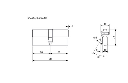 Cylindrická stavebná vložka obojstranná (havarijná) Richter EURO XCOLOR RC1