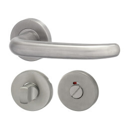 Dverné kovanie HOLAR MT 04 s guľatou rozetou (nerez)