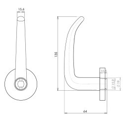 Dverné kovanie HOLAR MT 04 s guľatou rozetou (nerez)