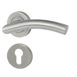 Dverné kovanie HOLAR s guľatou rozetou MT 05 (nerez)