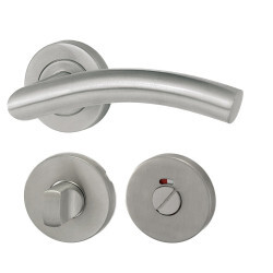 Dverné kovanie HOLAR s guľatou rozetou MT 05 (nerez)