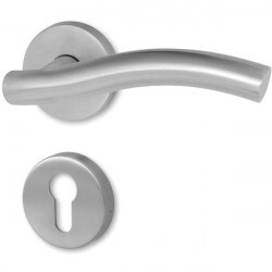 Dverné kovanie HOLAR s guľatou rozetou MT 10 (nerez)