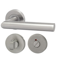 Dverné kovanie HOLAR s guľatou rozetou MT 11 (nerez)