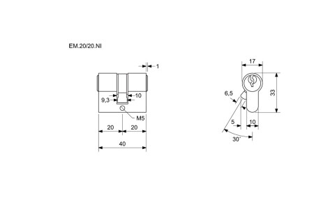 Cylindrická stavebná vložka Richter EURO MINUS RC1