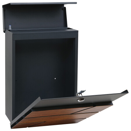 Poštová schránka RICHTER BK.524.WO.AM (antracit matná s potlačou dreva)