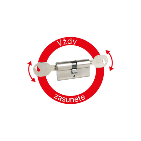Cylindrická bezpečnostná vložka s prestupovou spojkou RICHTER EURO SECURE R3