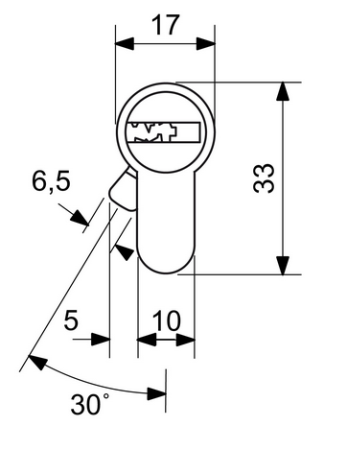 Cylindrická bezpečnostná vložka s prestupovou spojkou RICHTER EURO XSTAR R4
