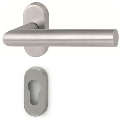 Dverné kovanie HOLAR MT 00 s oválnou rozetou (nerez)