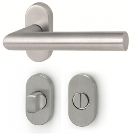 Dverné kovanie HOLAR MT 00 s oválnou rozetou (nerez)