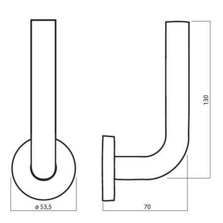 Dverné kovanie HOLAR MT 01 s oválnou rozetou (nerez)