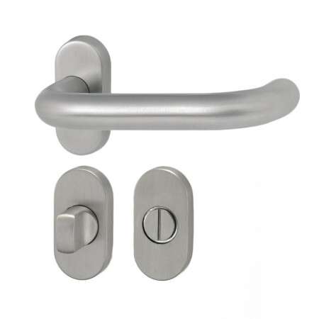 Dverné kovanie HOLAR MT 02 s oválnou rozetou (nerez)