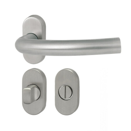 Dverné kovanie HOLAR MT 03 s oválnou rozetou (nerez)