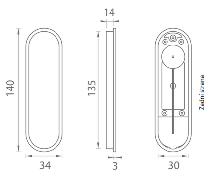 VÝPREDAJ Mušle na posuvné dvere MP PR 2648Z (NP - Nikel perla)