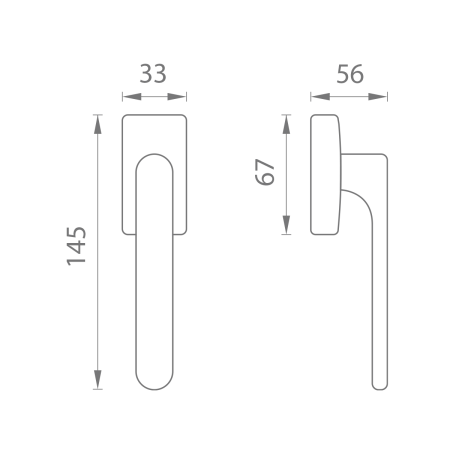 VÝPREDAJ Kľučka na eurookno MP CB - DK - MOOD ONEQ - HR (Čierna matná (C03)