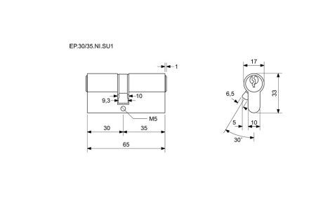 Cylindrická vložka Richter EURO Plus SU3