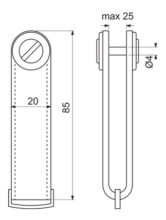 Kožená kľúčenka Richter RP.ORGANIZER.MOD