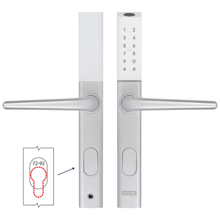 Digitálna kľučka Richter DH.S3B-C.STR (strieborná)