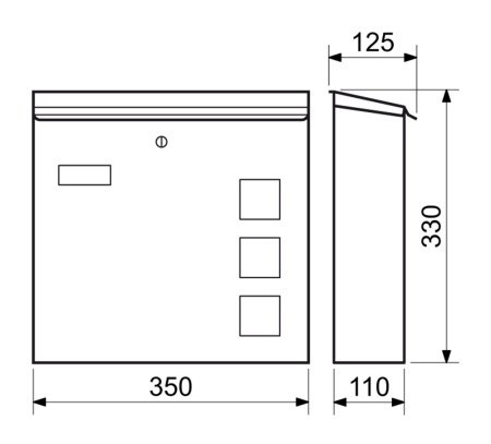 Poštová schránka RICHTER BK.703.G.AM (antracit matný)